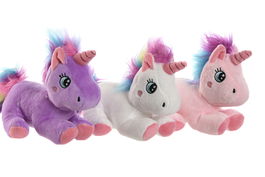 DKD Home Decor Peluche Unicornio Multicolor 8 x 15 x 10 cm (12 Unidades)