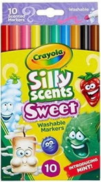 Crayola Estuche de 10 Rotuladores Lavables y Olorosos Punta Media