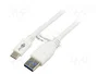 GOOBAY Cable USB 3.0 de USB A a USB C, 1m, blanco