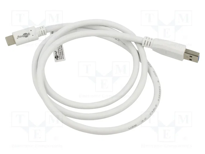 GOOBAY Cable USB 3.0 de USB A a USB C, 1m, blanco