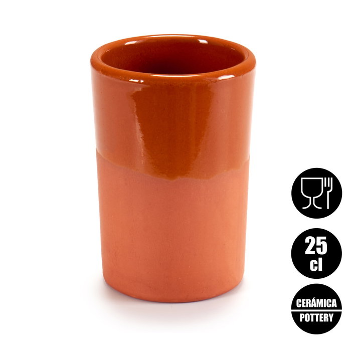 La Dehesa Vaso Barro 250ml 7.4x10.5x7.4 cm Miel (Set de 16)