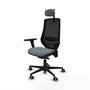 PIQUERAS Y CRESPO Silla de oficina Mardos con mecanismo Sincro/Traslack, Gris y Negro