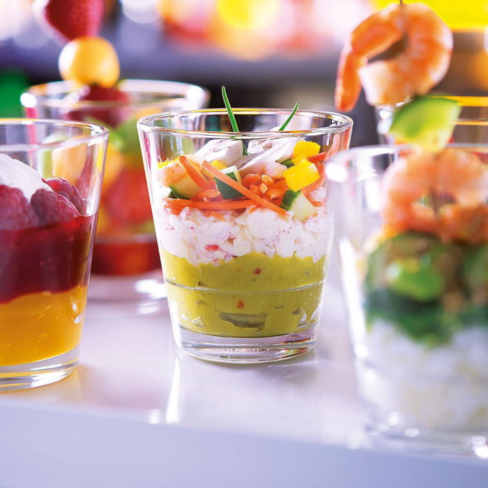 Caja 6 Vasos Bajos Vidrio Stack Up Arcoroc 26 cL