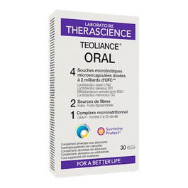 THERASCIENCE Teoliance Oral 30 Comprimidos - Probióticos para Microbiota Bucal, Salud Dental y Encías