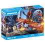 Playmobil 71833 Héroe Dron Lucha Contra Ninja Malvado Set de Acción Ninja con Drones y Accesorios para Niños +4 Años
