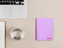 Liderpapel Cuaderno Espiral A6 Micro Wonder Tapa Plástico 120 Hojas 90 gr Cuadro 5mm 4 Bandas Color Violeta