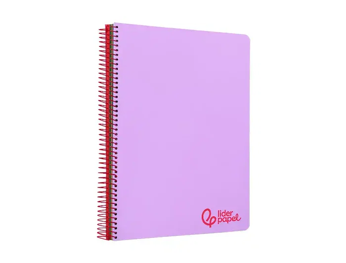 Liderpapel Cuaderno Espiral A6 Micro Wonder Tapa Plástico 120 Hojas 90 gr Cuadro 5mm 4 Bandas Color Violeta