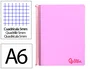 Liderpapel Cuaderno Espiral A6 Micro Wonder Tapa Plástico 120 Hojas 90 gr Cuadro 5mm 4 Bandas Color Violeta