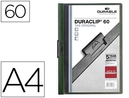 Durable Dosier Duraclip Verde A4 Durable Dosier Duraclip Verde A4