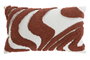 DKD Home Decor Cojín Urban 8x30x50 cm Blanco Terracota Poliéster y Algodón 2 Unidades