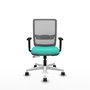 PIQUERAS Y CRESPO Silla de oficina Haches con mecanismo Sincro/Traslack Turquesa y Gris