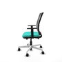 PIQUERAS Y CRESPO Silla de oficina Haches con mecanismo Sincro/Traslack Turquesa y Gris