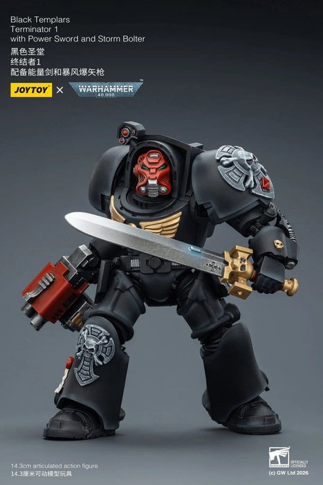 Joy Toy (CN) Warhammer 40,000 Figura Black Templars Terminator 1 con Power Sword y Storm Bolter 14 cm Joy Toy (CN) Warhammer 40,000 Figura Black Templars Terminator 1 con Power Sword y Storm Bolter 14 cm