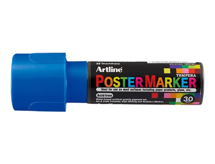 Artline Poster Marker EPP-30 Punta Rectangular 30 mm Azul