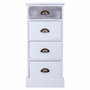 Cajonera Alexandra House Living Blanco Madera de Paulonia Madera MDF 25 x 76 x 35 cm