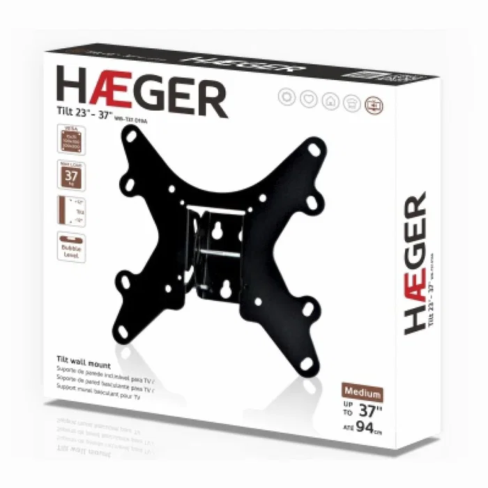 Haeger Soporte de pared para TV WB-T37.019A de 23'' a 37'' Negro
