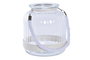 DKD Home Decor Portavelas Básico Natural Transparente Cristal Cuerda Hierro 20 x 21 x 18 cm (6 Unidades)