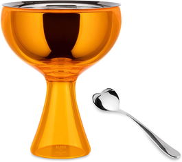 Alessi AMMI01S O Copa para Helado Naranja Acero Inoxidable 18/10 PMMA