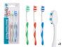 BERILO Set de 3 cepillos de dientes con 3 fundas