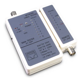 Inter-Tech Probador de cables para 10Base-T, RJ45, RJ11, 258A