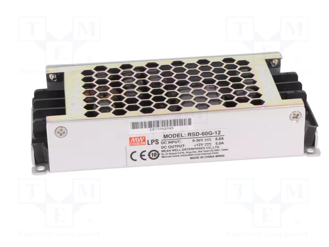 MEAN WELL RSD-60G-24 Convertidor DC/DC de 60W, 24VDC MEAN WELL RSD-60G-24 Convertidor DC/DC de 60W, 24VDC