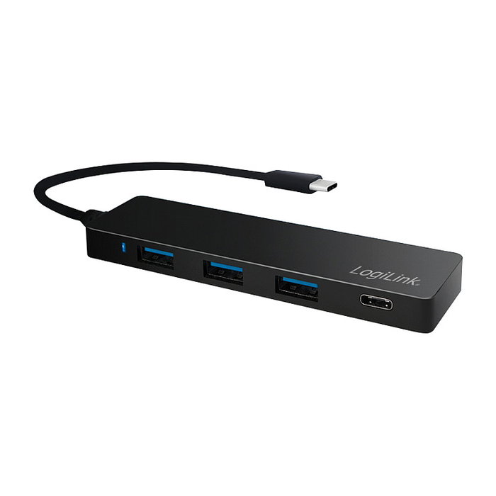 LogiLink UA0311 Hub USB 3.2 Gen 1 con 4 puertos (3x Type-A, 1x Type-C), Negro LogiLink UA0311 Hub USB 3.2 Gen 1 con 4 puertos (3x Type-A, 1x Type-C), Negro