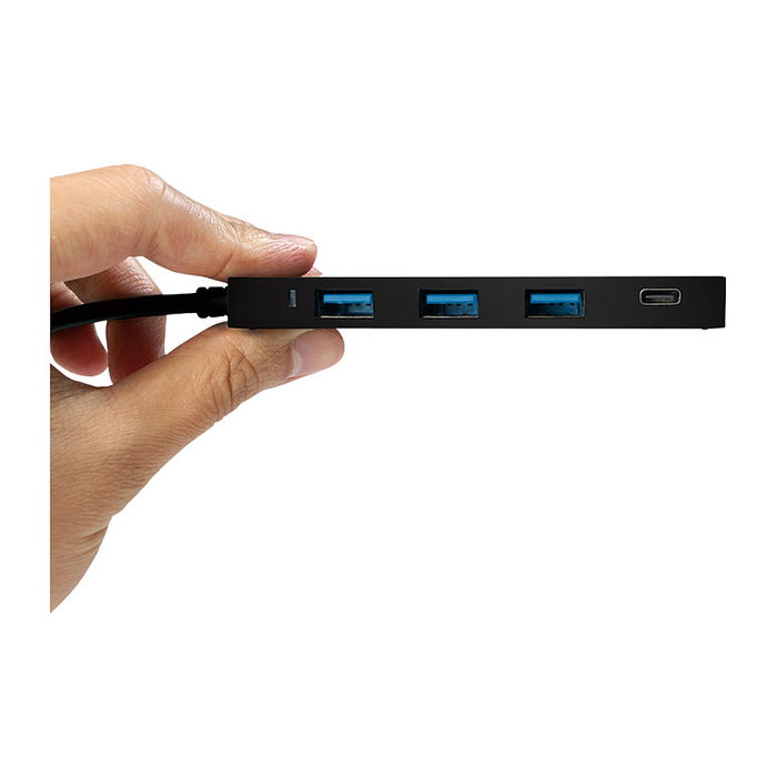 LogiLink Hub USB 3.1 Tipo C con 4 Puertos, 3 USB-A + 1 USB-C, Negro - Ideal para Portátil, PC