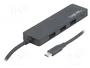 LogiLink UA0311 Hub USB 3.2 Gen 1 con 4 puertos (3x Type-A, 1x Type-C), Negro