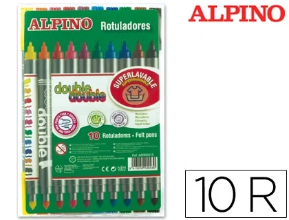 Alpino Double Double Rotuladores de Doble Punta, Colores Surtidos (12 unidades)