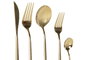 DKD Home Decor Set de Cubertería 20 Piezas Inox Dorado Chic