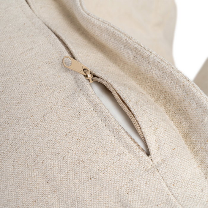 Sillón Beige Madera / Tejido Salón 115 X 109 X 97 cm