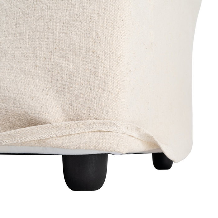 Sillón Beige Madera / Tejido Salón 115 X 109 X 97 cm