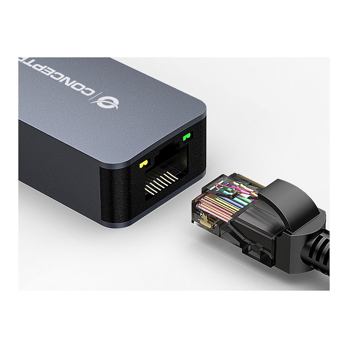Conceptronic Adaptador USB 3.0 a RJ45 2,5G ABBY12G Gris Conceptronic Adaptador USB 3.0 a RJ45 2,5G ABBY12G Gris