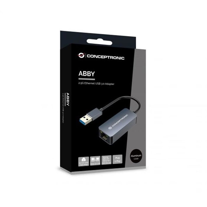 Conceptronic ABBY12G Adaptador USB 3.0 a RJ45 2.5G Gigabit Ethernet Conceptronic ABBY12G Adaptador USB 3.0 a RJ45 2.5G Gigabit Ethernet