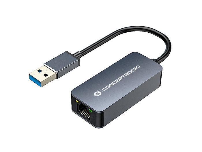 Conceptronic Adaptador USB 3.0 a RJ45 2,5G ABBY12G Gris Conceptronic Adaptador USB 3.0 a RJ45 2,5G ABBY12G Gris