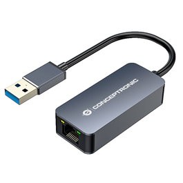 Conceptronic Adaptador USB 3.0 a RJ45 2,5G ABBY12G Gris