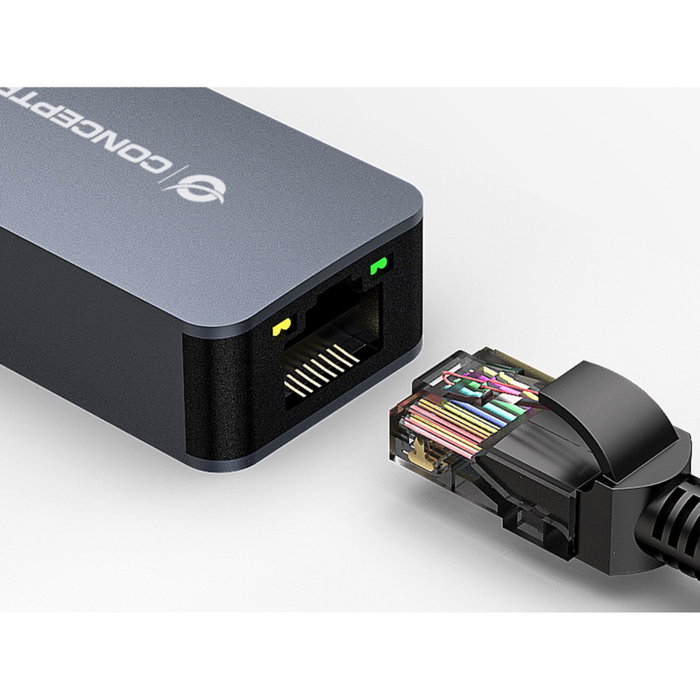 Conceptronic Adaptador USB 3.0 a RJ45 2,5G ABBY12G Gris