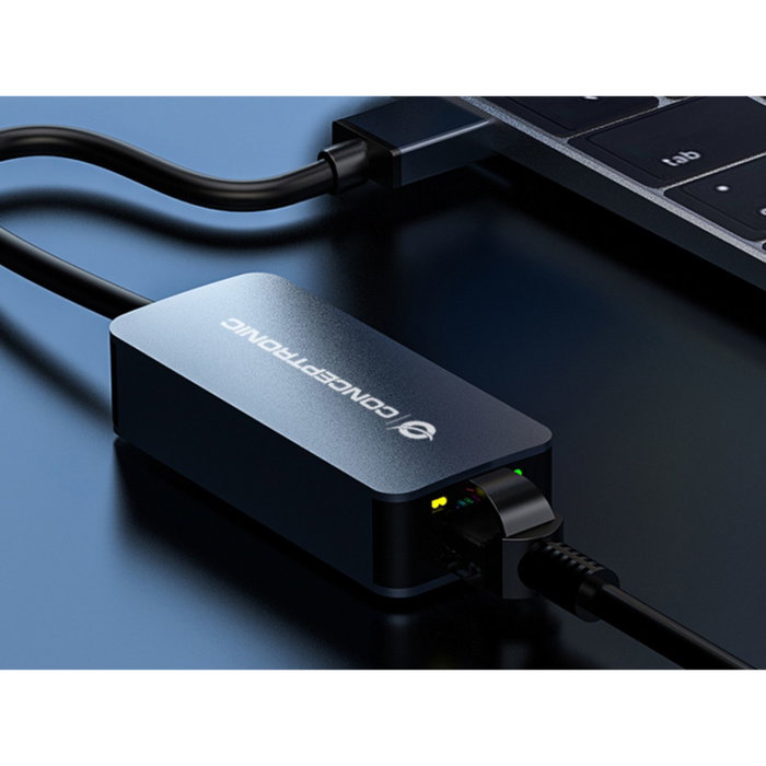 Conceptronic Adaptador USB 3.0 a RJ45 2,5G ABBY12G Gris