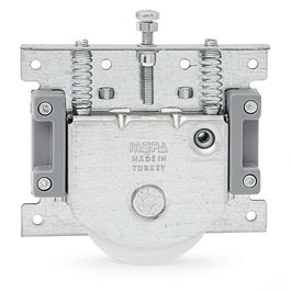 MEPA 2Carros Zincado P/Pta.Corredera (2 Carros + 1 Freno + 1 Prisionero) Jgo. para Puerta Corredera