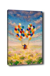 Wallity Lienzo Decorativo 103 (50 x 70 cm) de Lienzo con Marco de Madera 3cm