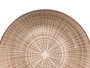 Vessia Plato Hondo de Porcelana, Diseño a Rayas, Color Marrón, Diámetro 20 cm (Set de 24)