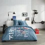 Today TOD3574641268640 Juego de Cama para 2 Personas 240x220 cm Algodón Estampado Japonés Azul