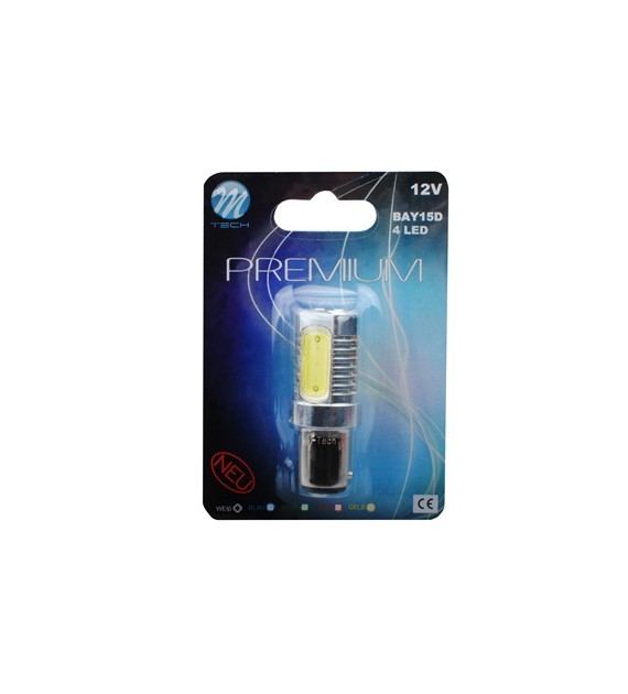 M-Tech MTECLBX502W Bombilla LED Blanco 12V P21-5W Bay15D