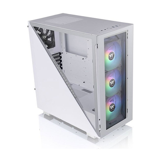 Thermaltake Divider 300 TG Snow ARGB, Caja PC Midi Tower Blanca, Cristal Templado, 4 Ventiladores ARGB, USB-C, Compatible ATX/micro-ATX/Mini-ITX, 8.47 kg