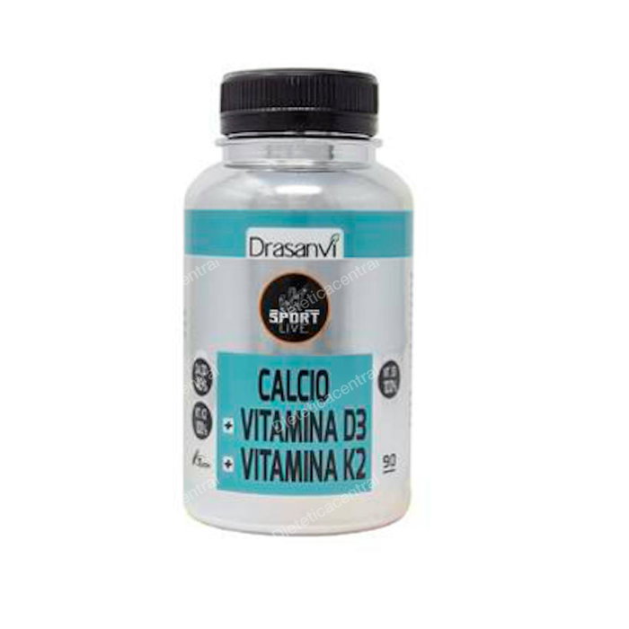 Drasanvi Calcio Vitamina D3+K2 90 Comprimidos - Complemento Alimenticio para Huesos con Vitamina D3 y K2, Alga Marina y Bisglicinato Drasanvi Calcio Vitamina D3+K2 90 Comprimidos - Complemento Alimenticio para Huesos con Vitamina D3 y K2, Alga Marina y Bisglicinato