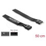 DeLOCK 86055 Cable de extensión de audio HD 9 pin 50 cm negro