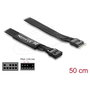 DeLOCK Cable de Extension HD Audio 86055, 9 Pines, 0.5 m, Negro, para Conectar Placa Base