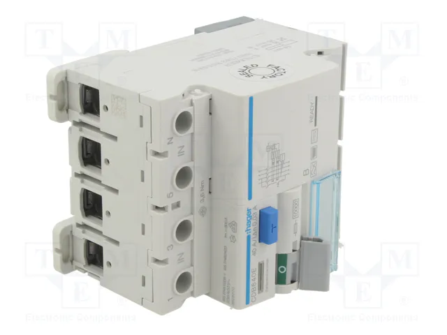 Hager Fi-Schalter CDB640E 4 polos 40A 30mA Tipo B Hager Fi-Schalter CDB640E 4 polos 40A 30mA Tipo B