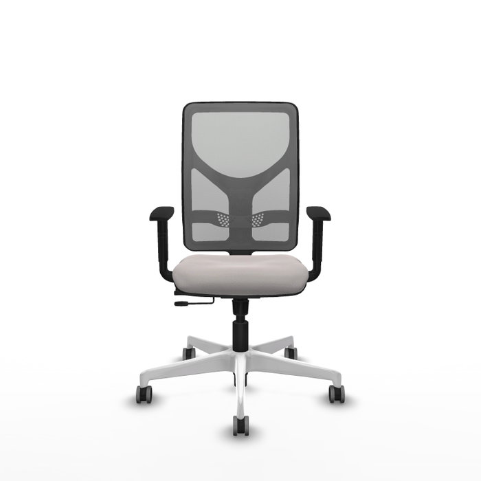 PIQUERAS Y CRESPO Silla de oficina Motilla Gris y Blanca con mecanismo Sincro/Traslack