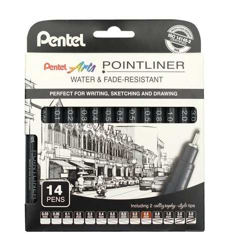 Rotulador Calibrado Pentel S20P Pointliner Pack De 14 Rotulador Calibrado Pentel S20P Pointliner Pack De 14